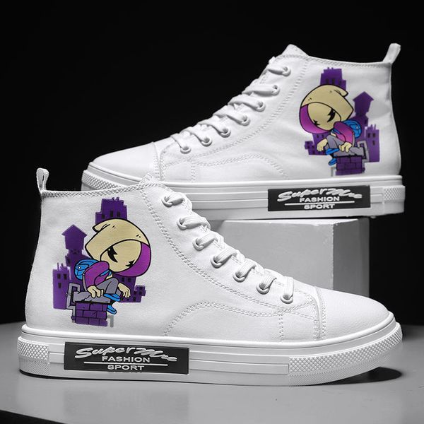 summer trendy anime canvas shoes couple men casual sneakers cartoon print white high men vulcanized shoes zapatillas hombre, Red;white
summer trendy anime canvas shoes couple men casual sneakers cartoon print white high men vulcanized shoes zapatillas hombre, Red;white