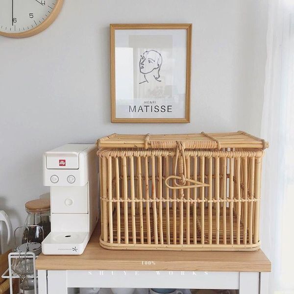 storage baskets shelf hand-woven rectangular rattan basket with lid, debris box 
storage baskets shelf hand-woven rectangular rattan basket with lid, debris box