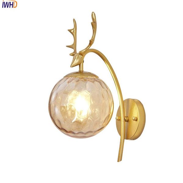 modern nordic led wall lamp glass ball lampshade sconce creative gold iron deer wandlamp for home decor loft bathroom 90v-260v
modern nordic led wall lamp glass ball lampshade sconce creative gold iron deer wandlamp for home decor loft bathroom 90v-260v