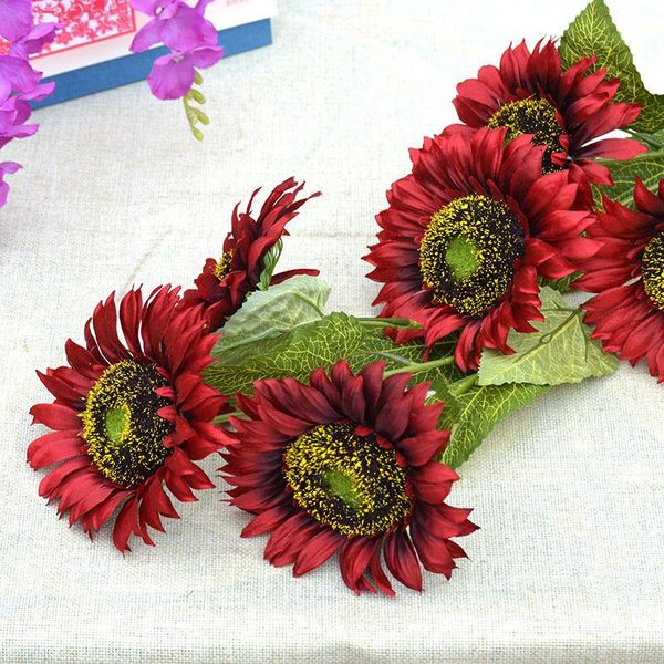 decorative flowers & wreaths 3 head sunflower simulation house wedding decoration
decorative flowers & wreaths 3 head sunflower simulation house wedding decoration