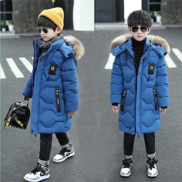 -30 degree boys winter jacket children's foreign style padded clothes 12 year hooded coat thicken outerwear kids parka 211203, Blue;gray
-30 degree boys winter jacket children's foreign style padded clothes 12 year hooded coat thicken outerwear kids parka 211203, Blue;gray