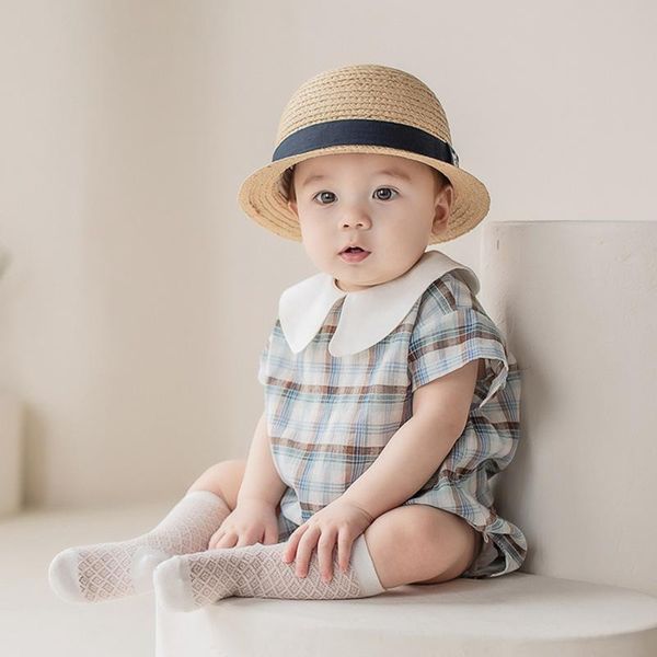 rompers summer baby romper 0-24m plaid short sleeve one-pieces jumpsuit korean style born boys girls clothes cotton&linen outfit, Blue
rompers summer baby romper 0-24m plaid short sleeve one-pieces jumpsuit korean style born boys girls clothes cotton&linen outfit, Blue