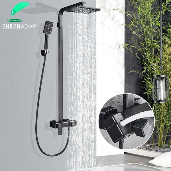 black bathroom shower faucet set chrome abs rainfall shower head 3-ways hand new style swivel bathtub spout mixer tap
black bathroom shower faucet set chrome abs rainfall shower head 3-ways hand new style swivel bathtub spout mixer tap