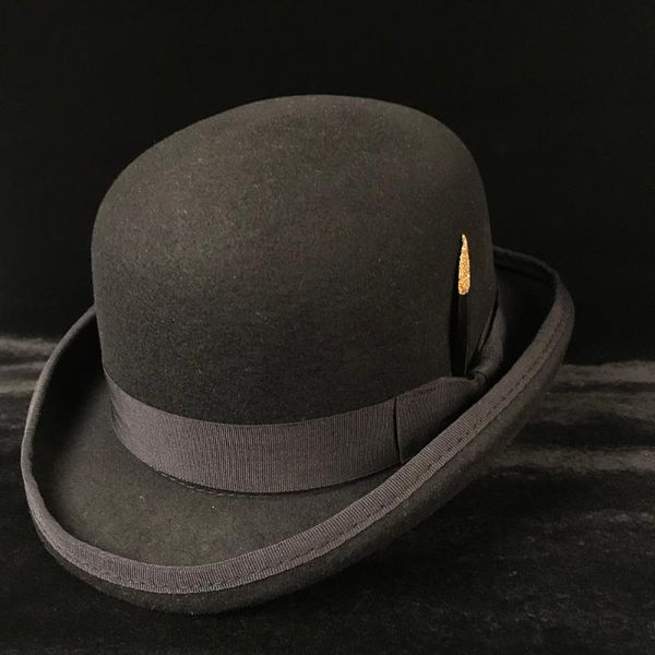 100% Wool Women's Men's Black Brown Bowler Hat Gentleman Crushable Dad Billycock Groom Hats Steampunk S M X XXL Wide Brim, Blue;gray
100% Wool Women's Men's Black Brown Bowler Hat Gentleman Crushable Dad Billycock Groom Hats Steampunk S M X XXL Wide Brim, Blue;gray