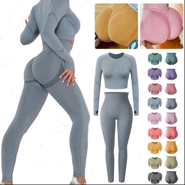 fitness gyms 2 piece women legging outfits workout set seamless athletic crop high waist push up panties, Black
fitness gyms 2 piece women legging outfits workout set seamless athletic crop high waist push up panties, Black