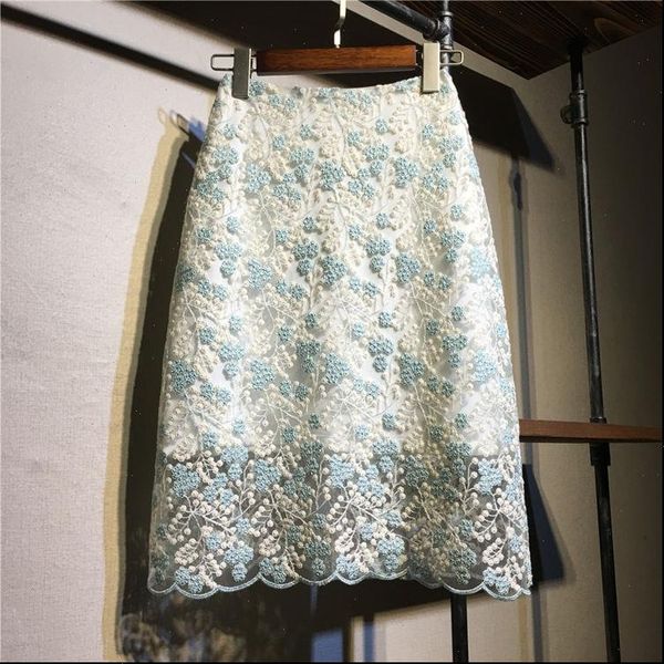 high waist elegant office pencil women skirts korean style prairie chic mesh embroidery lace, Black
high waist elegant office pencil women skirts korean style prairie chic mesh embroidery lace, Black