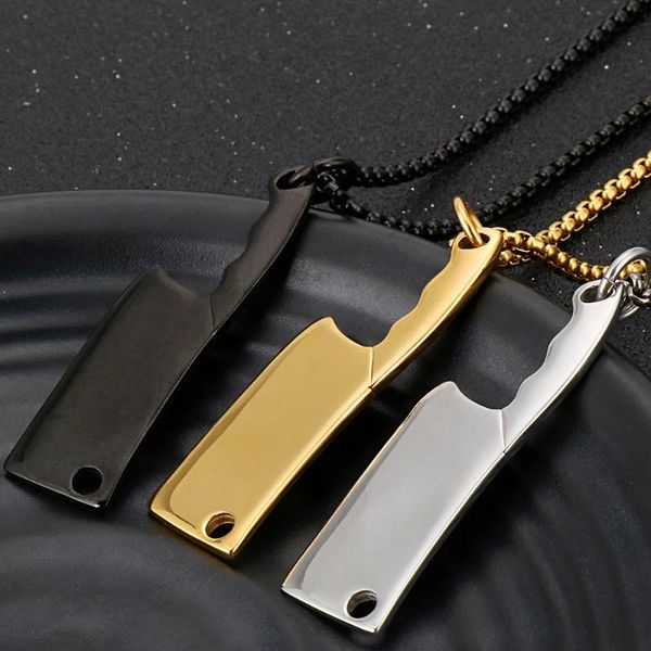 pendant necklaces necklace stainless steel gold and black color link chain kitchen knife style pendants for men jewelry man, Silver
pendant necklaces necklace stainless steel gold and black color link chain kitchen knife style pendants for men jewelry man, Silver