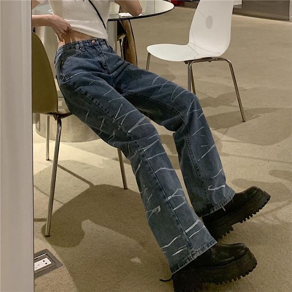 women's jeans high waist female korean streetwear fashion wide leg casual pants straight vintage 2021 summer baggy ladies denim, Blue
women's jeans high waist female korean streetwear fashion wide leg casual pants straight vintage 2021 summer baggy ladies denim, Blue