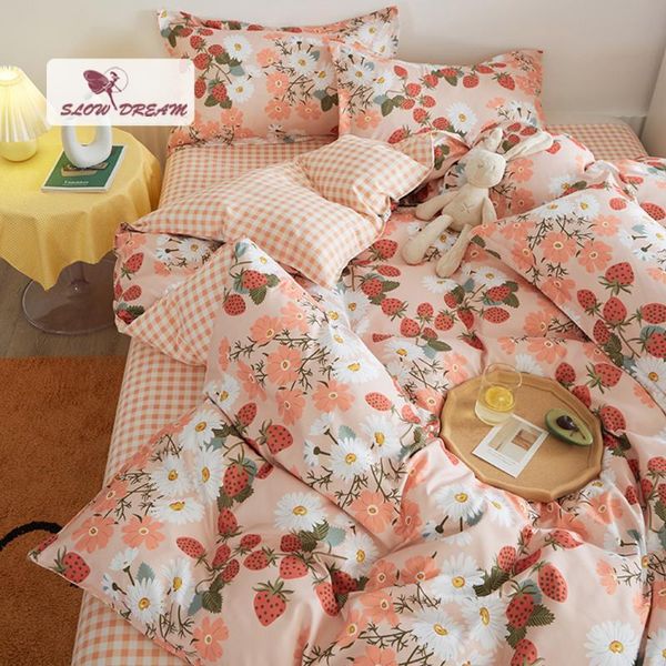 bedding sets slowdream strawberry set bed linen home decor duvet cover flat sheet double child single twin bedspread
bedding sets slowdream strawberry set bed linen home decor duvet cover flat sheet double child single twin bedspread