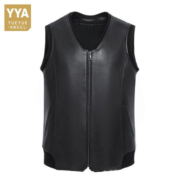 men's vests autumn winter real leather vest men business casual v-neck warm sheepskin sleeveless jacket zipper straight waistcoat 5xl, Black;white
men's vests autumn winter real leather vest men business casual v-neck warm sheepskin sleeveless jacket zipper straight waistcoat 5xl, Black;white