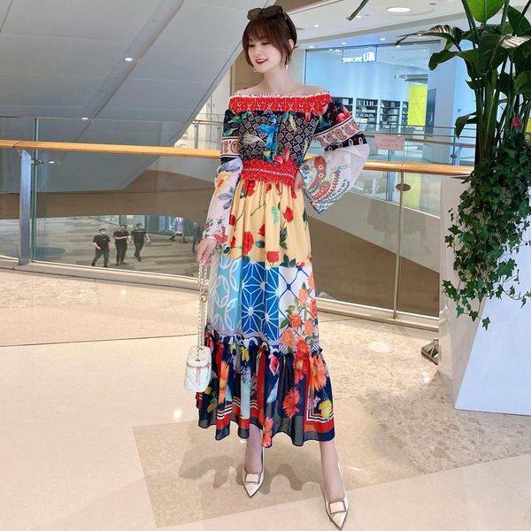 casual dresses fashion runway summer women's dress party beach holiday bohemian style slash neck gorgeous print folds long, Black;gray
casual dresses fashion runway summer women's dress party beach holiday bohemian style slash neck gorgeous print folds long, Black;gray