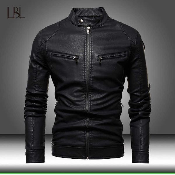 motorcycle causal vintage leather jacket coat men autumn outfit fashion biker zipper design pu jackets men's patchwork outwear 211009, Black
motorcycle causal vintage leather jacket coat men autumn outfit fashion biker zipper design pu jackets men's patchwork outwear 211009, Black