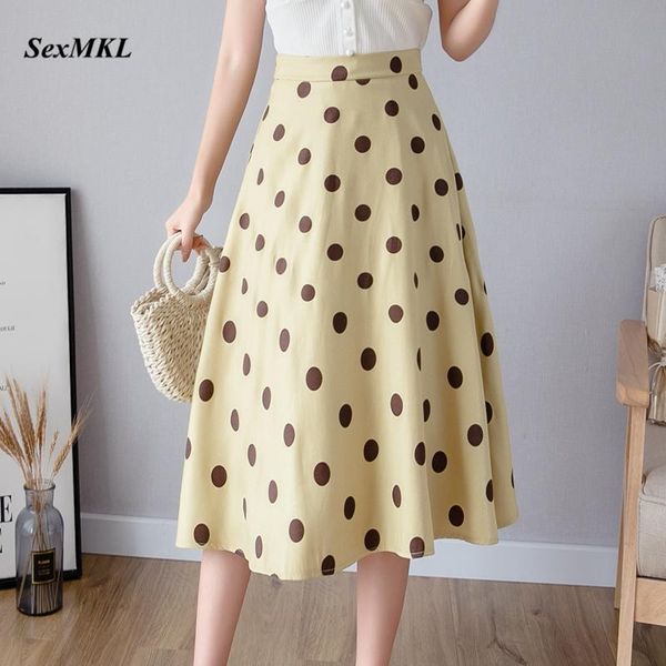 women plaka dot long skirts 2021 fashion slim high waist casual skirt elegant korean clothes summer pleated mujer faldas, Black
women plaka dot long skirts 2021 fashion slim high waist casual skirt elegant korean clothes summer pleated mujer faldas, Black