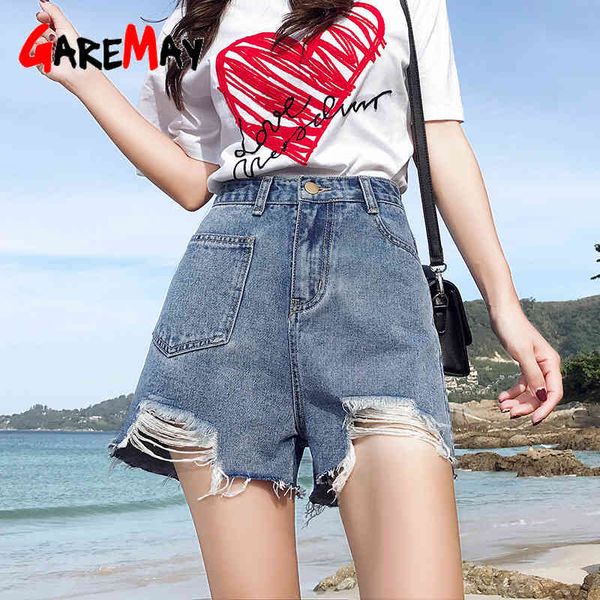 black ripped denim shorts for women plus size high waisted distressed loose women's jeans summer 210428, White;black
black ripped denim shorts for women plus size high waisted distressed loose women's jeans summer 210428, White;black