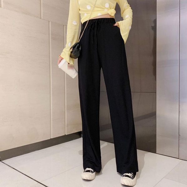 women's pants & capris spring and autumn wide-leg women loose high waist was thin breathable straight trousers female, Black;white
women's pants & capris spring and autumn wide-leg women loose high waist was thin breathable straight trousers female, Black;white