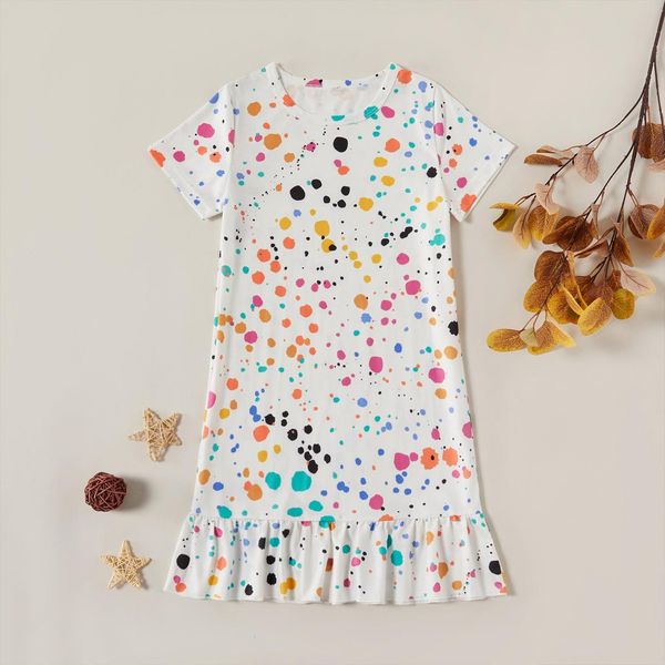 Summer Trendy Colorful Polka Girl Dresses Dots Short Sleeve Knee Length Baby Clothes, Red;yellow
Summer Trendy Colorful Polka Girl Dresses Dots Short Sleeve Knee Length Baby Clothes, Red;yellow
