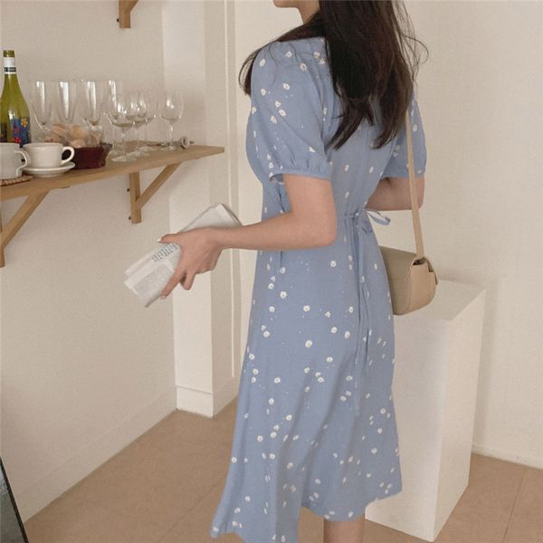 floral woman dress daisy korean chic short sleeve v-neck clothing fashion spliced casual summer new comfortable dresses, Black;gray
floral woman dress daisy korean chic short sleeve v-neck clothing fashion spliced casual summer new comfortable dresses, Black;gray