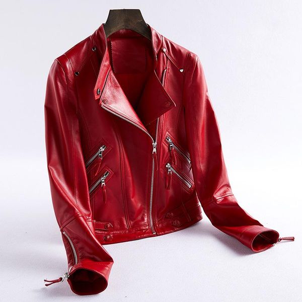 women's leather & faux autumn spring genuine jacket women real sheepskin coat female korean motorcycle jackets chaqueta ot6685 my2004, Black
women's leather & faux autumn spring genuine jacket women real sheepskin coat female korean motorcycle jackets chaqueta ot6685 my2004, Black