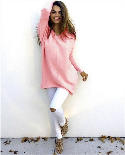 womens autumn and winter european sweaters american fashion v neck long sleeved, White;black
womens autumn and winter european sweaters american fashion v neck long sleeved, White;black