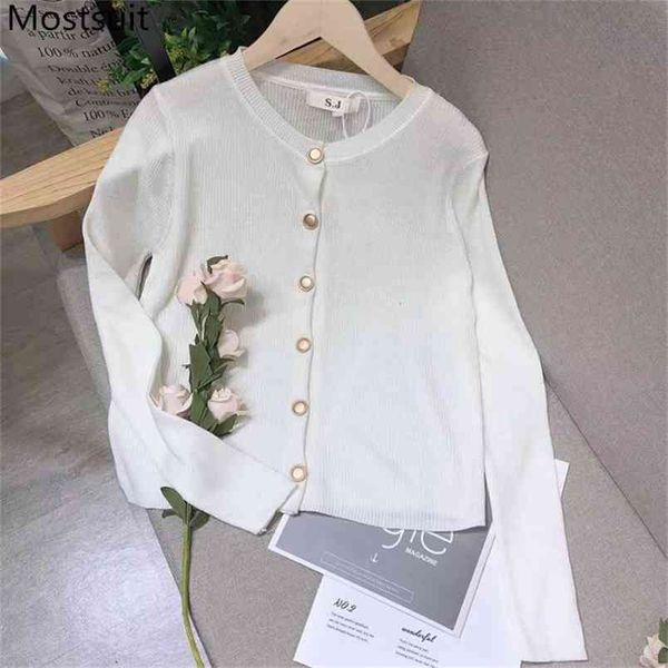 single breasted o-neck knitted cardigan sweater women full sleeve korean vintage solid sunscreen jumpers femme 210513, White;black
single breasted o-neck knitted cardigan sweater women full sleeve korean vintage solid sunscreen jumpers femme 210513, White;black
