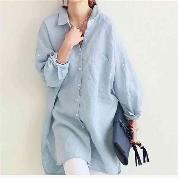 autumn cotton linen long womens shirt korean harajuku plus size sleeved solid color lady back button white
autumn cotton linen long womens shirt korean harajuku plus size sleeved solid color lady back button white