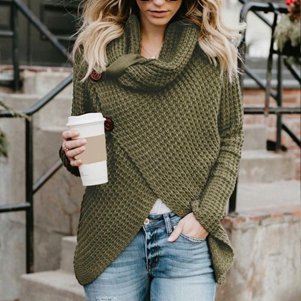 women's sweaters 2021 women casual buttons irregular open stitch cardigan fashion wool solid loose turtleneck female plus size, White;black
women's sweaters 2021 women casual buttons irregular open stitch cardigan fashion wool solid loose turtleneck female plus size, White;black