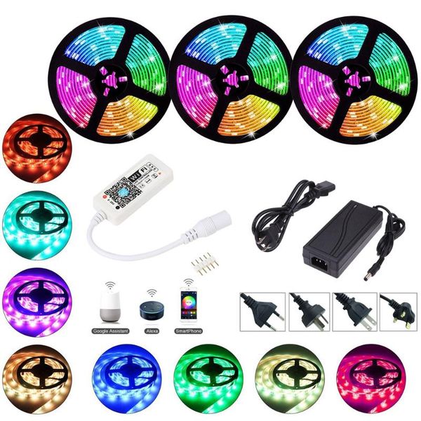 smart wifi rgb led strip 15m 10m 5m waterproof ribbon work with alexa google home party music light 12v power strips
smart wifi rgb led strip 15m 10m 5m waterproof ribbon work with alexa google home party music light 12v power strips