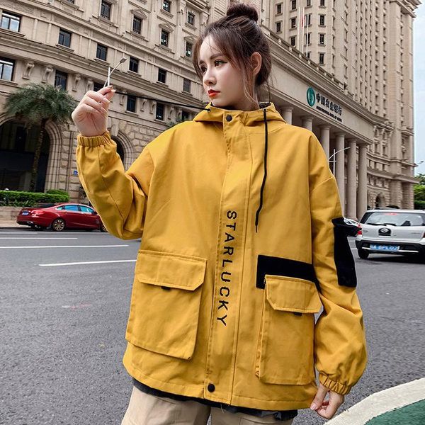 fashion women's casual punk streetwear jacket loose pockets long-sleeved hooded vintage harajuku jackets, Black;brown
fashion women's casual punk streetwear jacket loose pockets long-sleeved hooded vintage harajuku jackets, Black;brown