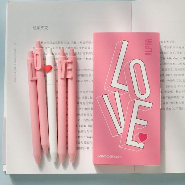 gel pens 5pcs/lot kaco kawai neutral pen heart set letter students use ins simple touch black water cute super 0.5mm
gel pens 5pcs/lot kaco kawai neutral pen heart set letter students use ins simple touch black water cute super 0.5mm