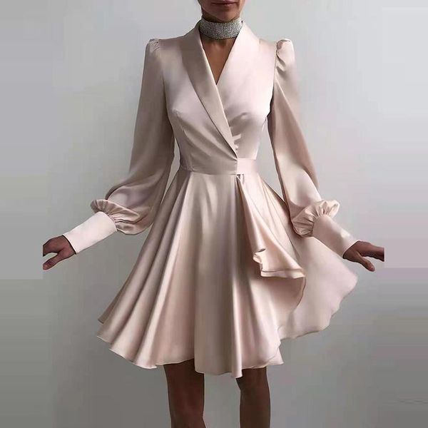 casual dresses fashion waist satin dress women v-neck lantern long sleeve french elegant pleated spring autumn slim short vestidos, Black;gray
casual dresses fashion waist satin dress women v-neck lantern long sleeve french elegant pleated spring autumn slim short vestidos, Black;gray