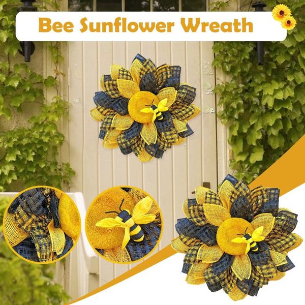 simulation leaf bee sunflowerwreath artificial garland hanging pendants wedding door ornaments mother's day wreath mariage decorative f
simulation leaf bee sunflowerwreath artificial garland hanging pendants wedding door ornaments mother's day wreath mariage decorative f