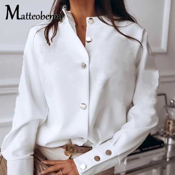 women's blouses & shirts fashion office blouse round collar long sleeve metal button solid casual women white female shirt autumn
women's blouses & shirts fashion office blouse round collar long sleeve metal button solid casual women white female shirt autumn