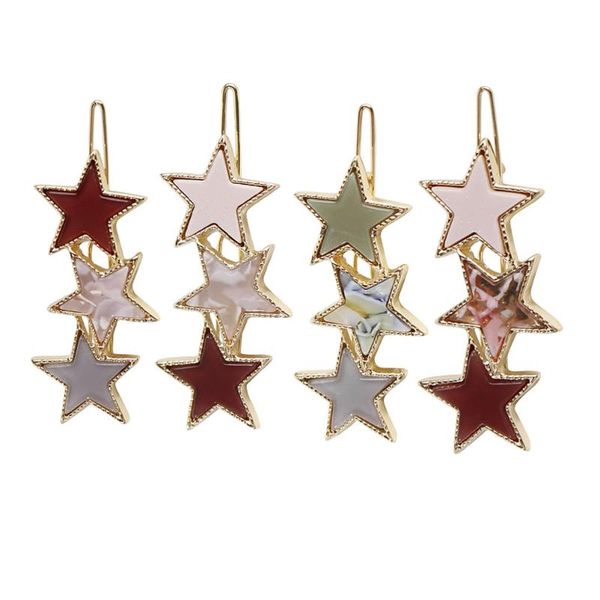 hair clips 4pcs women's pentagram shape pretty bobby acetate alloy matte clip hairpins clamps barrettes headwear
hair clips 4pcs women's pentagram shape pretty bobby acetate alloy matte clip hairpins clamps barrettes headwear