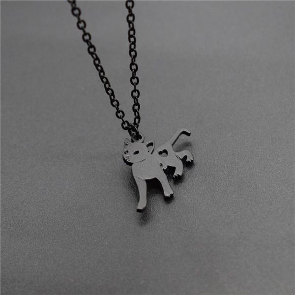 pendant necklaces drop cute black color cat playing ball running, Silver
pendant necklaces drop cute black color cat playing ball running, Silver
