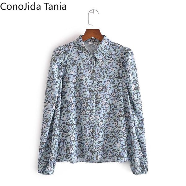 women's blouses & shirts summer 2021 retro lapel printed single-breasted, long-sleeved, straight shirt, White
women's blouses & shirts summer 2021 retro lapel printed single-breasted, long-sleeved, straight shirt, White