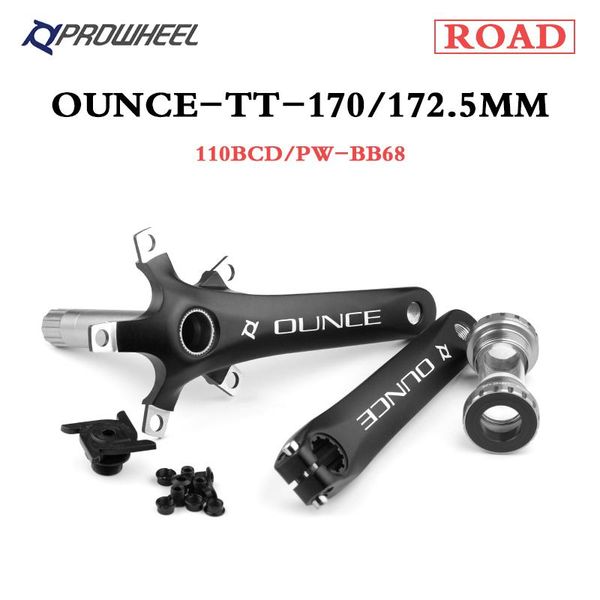 bike heels & chainwheels prowheel ounce-road bicycle crankset 110bcd 170mm 172.5mm crank with bb bottom bracket aluminum alloy cranks
bike heels & chainwheels prowheel ounce-road bicycle crankset 110bcd 170mm 172.5mm crank with bb bottom bracket aluminum alloy cranks