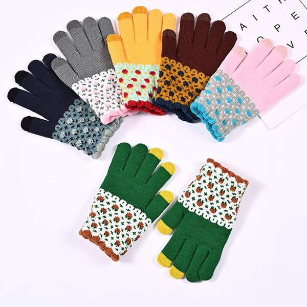 five fingers gloves 2021 winter warm thickening wool knitted full thick cute mittens glove women, Blue;gray
five fingers gloves 2021 winter warm thickening wool knitted full thick cute mittens glove women, Blue;gray