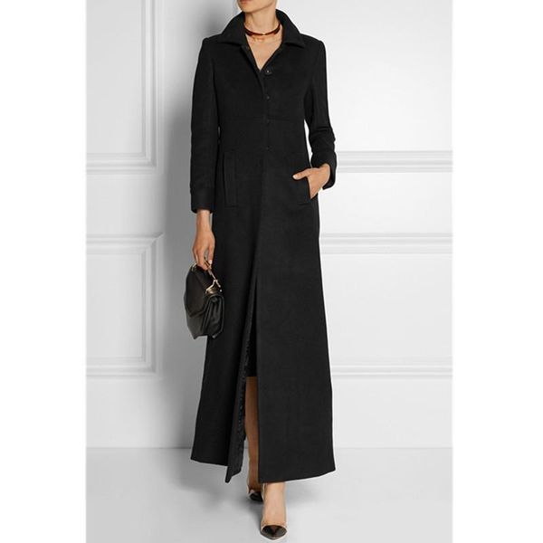 women's wool & blends black solid long woolen winter coats women single breasted warm coat and jacket fashion elegant ladies outerwear 
women's wool & blends black solid long woolen winter coats women single breasted warm coat and jacket fashion elegant ladies outerwear