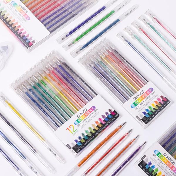 18pcs quicksand colorful glitter gel pen changing flash colors kawaii drawing scrapbook journal diy stationery school pens
18pcs quicksand colorful glitter gel pen changing flash colors kawaii drawing scrapbook journal diy stationery school pens