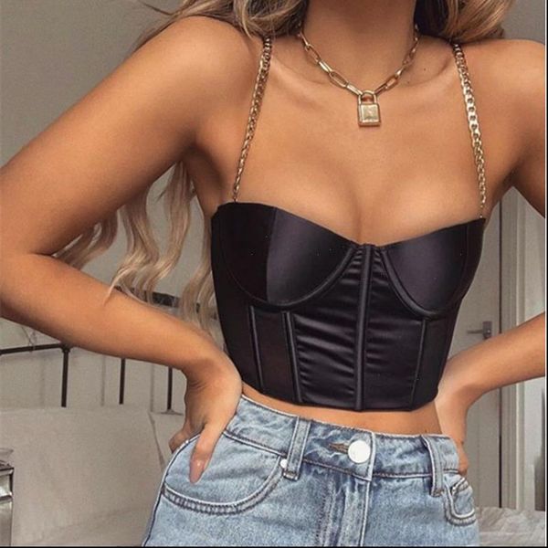 womens camis vintage ladies metal chain slim fit women sleeveless skinny club party fashion crop tank streetwear, White
womens camis vintage ladies metal chain slim fit women sleeveless skinny club party fashion crop tank streetwear, White