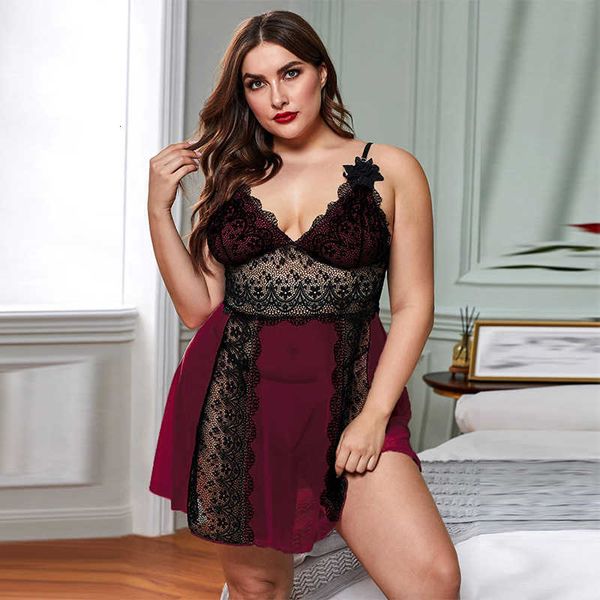 shiying large size drs color contrast fun pajamas lace sling sleeping skirt, Black;gray
shiying large size drs color contrast fun pajamas lace sling sleeping skirt, Black;gray