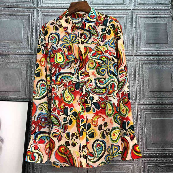 capris women's blouse 2021 spring summer designer women turn-down collar vintage print long sleeve pure silk shirt, Black;gray
capris women's blouse 2021 spring summer designer women turn-down collar vintage print long sleeve pure silk shirt, Black;gray