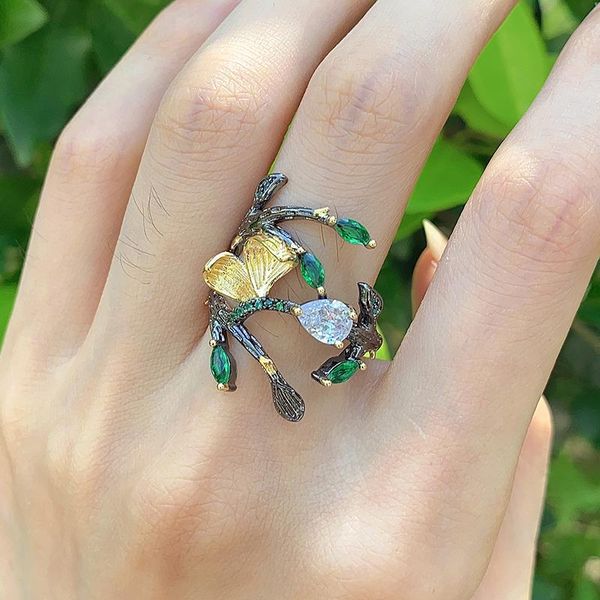 cluster rings 2021 bohemia jewelry black gold tungsten wedding for women exaggerated tree branch flower zircon crystal ring boho, Golden;silver
cluster rings 2021 bohemia jewelry black gold tungsten wedding for women exaggerated tree branch flower zircon crystal ring boho, Golden;silver