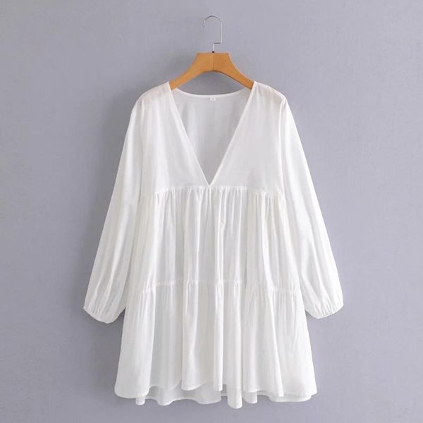 casual dresses nice spring women deep v neck lantern sleeve white mini dress female loose clothes lady vestido d7127, Black;gray
casual dresses nice spring women deep v neck lantern sleeve white mini dress female loose clothes lady vestido d7127, Black;gray