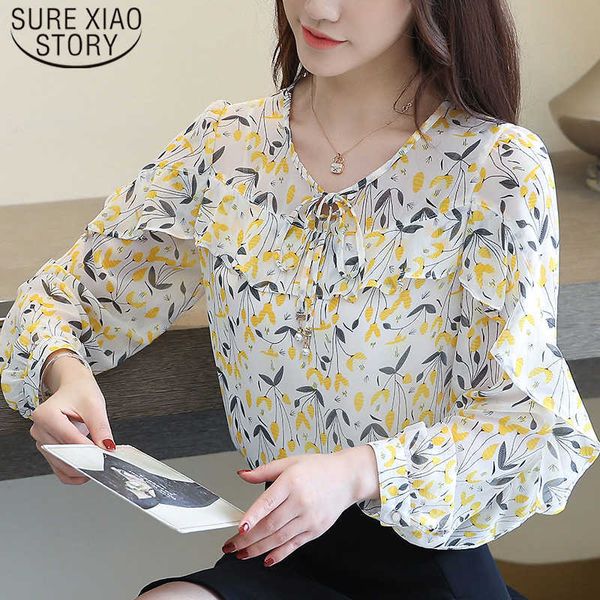 autumn fashion long sleeves chiffon blouse lotus leaf edge round collar tied bow knot print women blouse and 5406 50 210527, White
autumn fashion long sleeves chiffon blouse lotus leaf edge round collar tied bow knot print women blouse and 5406 50 210527, White
