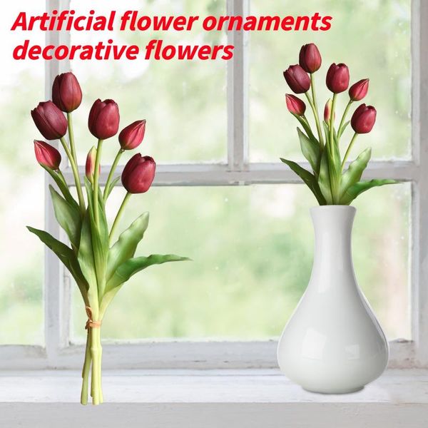 7pcs nature artificial flower tulip bouquet fake for wedding decoration flowers home garen decor g3 decorative & wreaths
7pcs nature artificial flower tulip bouquet fake for wedding decoration flowers home garen decor g3 decorative & wreaths