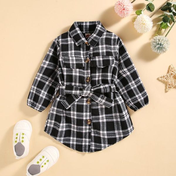 girl's dresses toddler baby girl long sleeve dress plaid print lapel single-breasted shirt with belt casual streetwear children clothin, Red;yellow
girl's dresses toddler baby girl long sleeve dress plaid print lapel single-breasted shirt with belt casual streetwear children clothin, Red;yellow