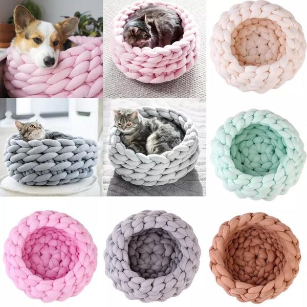 cat beds & furniture handmade knitted bed house fashion woven wool cotton basket mats warm soft small dogs kennel washable pet cushion
cat beds & furniture handmade knitted bed house fashion woven wool cotton basket mats warm soft small dogs kennel washable pet cushion
