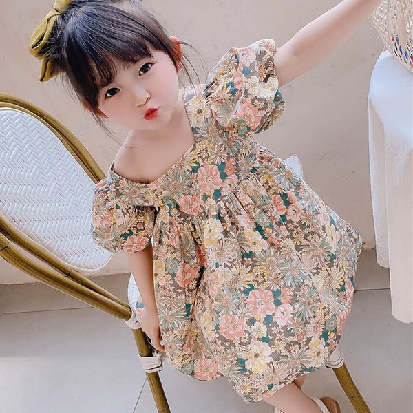 15791 summer baby girls florals dress kids short sleeve crossed backless flowers children princess dresses, Red;yellow
15791 summer baby girls florals dress kids short sleeve crossed backless flowers children princess dresses, Red;yellow