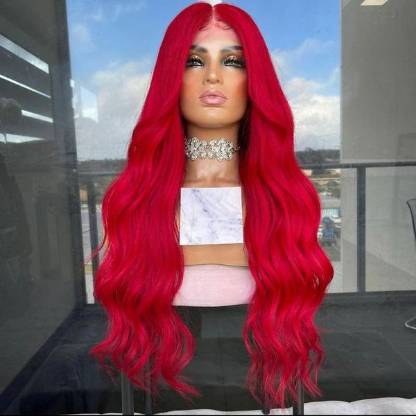 synthetic wigs red long wavy lace front replacement wig with baby hair natural look hear resistant fiber, Black
synthetic wigs red long wavy lace front replacement wig with baby hair natural look hear resistant fiber, Black